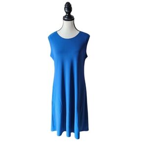 NORMA KAMALI Vibrant Blue Sleeveless Swing Dress